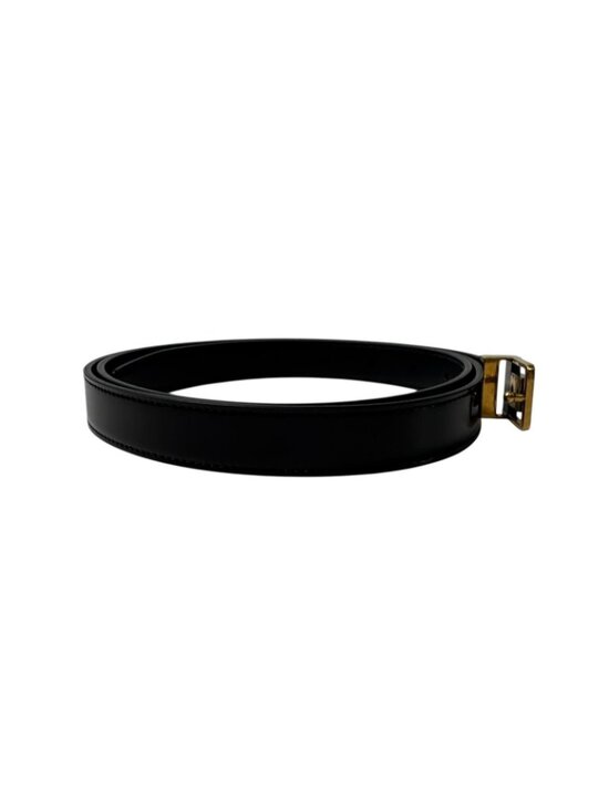 Saint Laurent YSL Yves Push Pin Buckle Belt 100 Shiny Leather main image 7